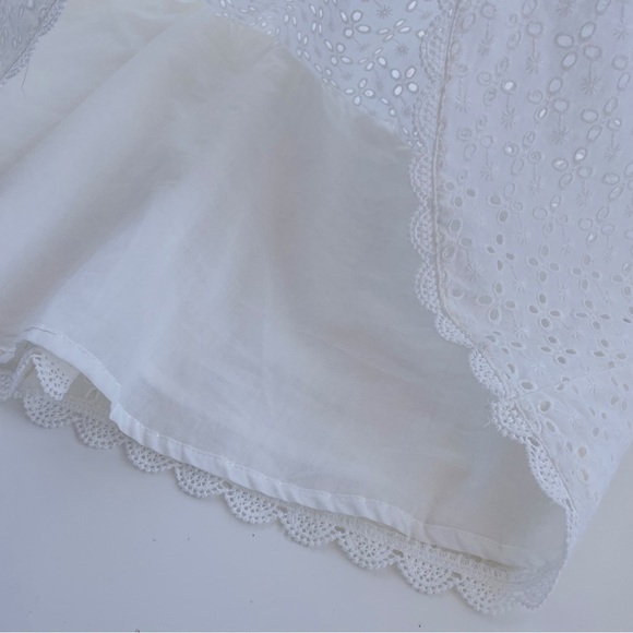 Lulu's White Let Your Heart Go Eyelet Mini Dress Size Large - Picture 5 of 9